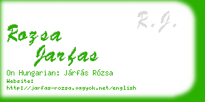 rozsa jarfas business card